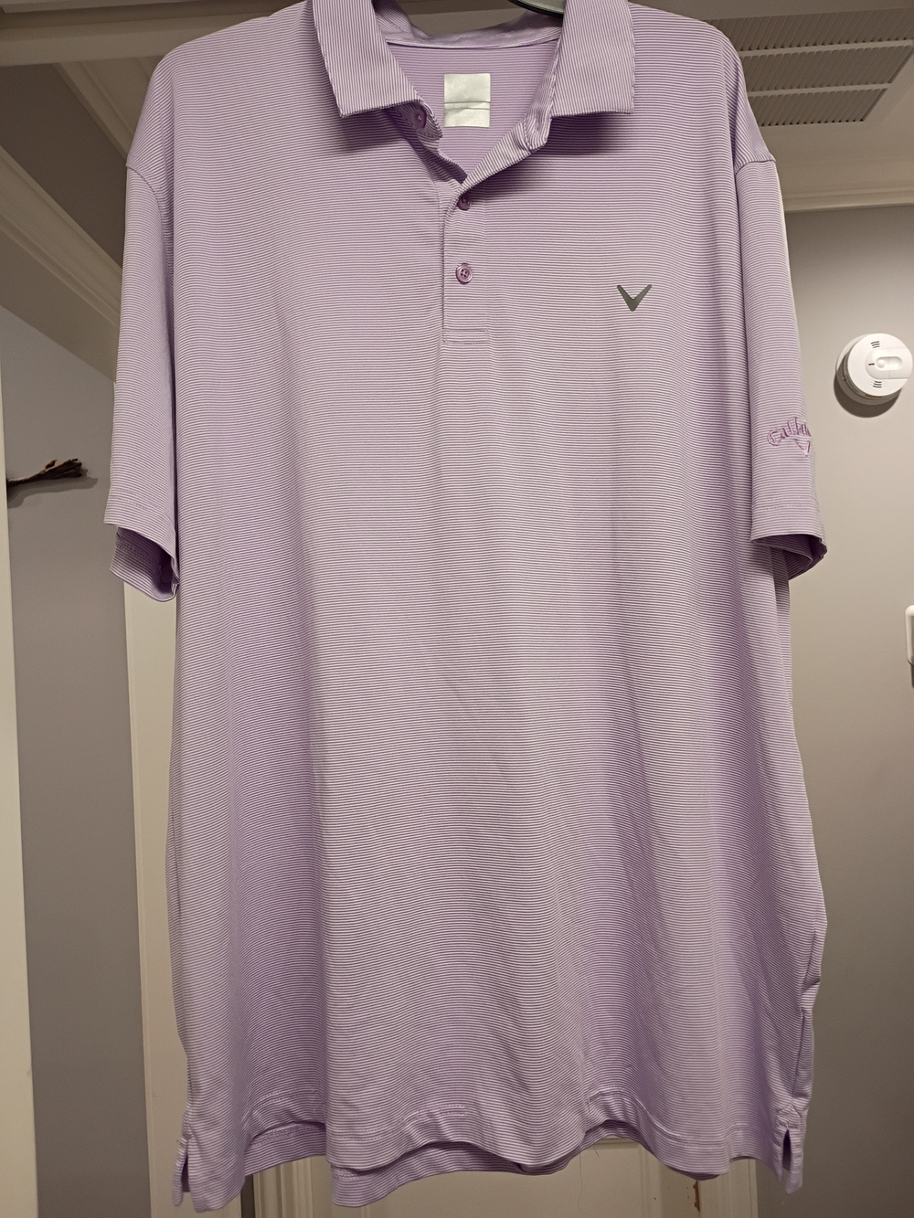Callaway Men's Short Sleeve Golf Polo Purple & White Size XXL